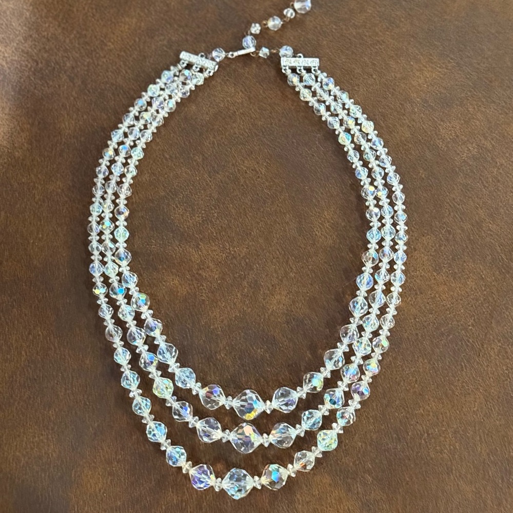 Vintage Crystal Beaded Necklace